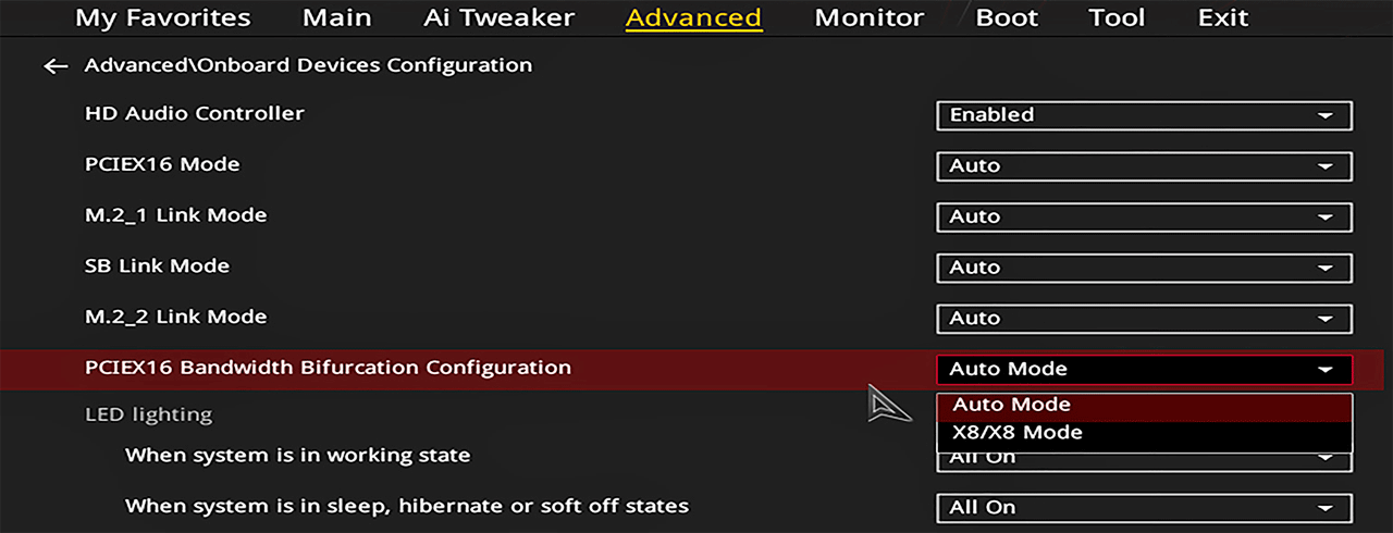 asus bios